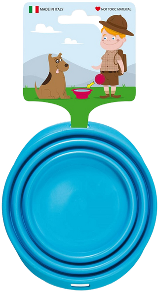 Kup niebieski Miska na karmę lub wodę dla psa lub kota - Bar składany - 0,7 litra - Kilka kolorów