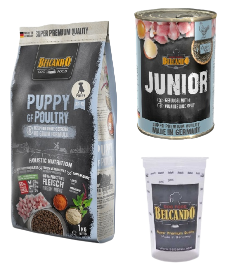 Belcando puppy box with products