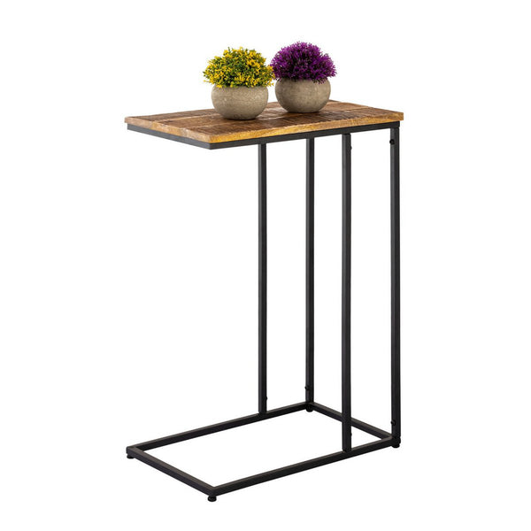 Side table of Toronto metal frame and wooden table top
