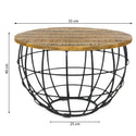 Stolik boczny trwały stolik kawowy stolik kawowy okrągły Lexington ø 55 cm z solidną metalową ramą