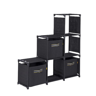 Shelf for storage - Six compartments and three baskets - Model Troutman