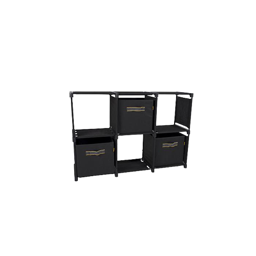 Shelf for storage - Six compartments and three baskets - Model Troutman