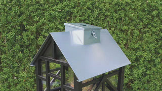 Bird feed house / feed board - Panorama - with light and everything for feed and water