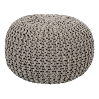 Pouf set with 3 pcs Ø 55 cm knitted footstool footstool floor cushion coarse knit look
